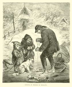 Pêche en hiver en Hollande