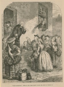 Mariages de Fleet; scène dans la prison de Fleet sous le règne du roi George II - English School