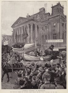 Char collectant des fonds pour la Royal National Lifeboat Institution passant devant l