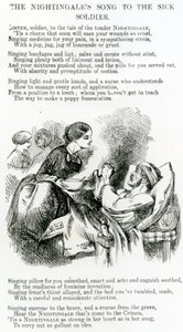 Florence Nightingale soignant un soldat malade en Crimée - English School