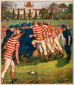 Football, des sports et jeux britanniques, pub. vers 1880 - English School