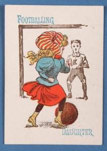 Fille footballer, du jeu de cartes Happy Families, c.1890-1900