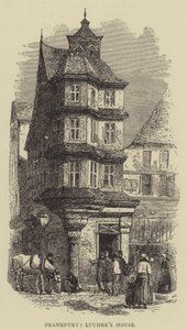 Francfort, la maison de Luther (gravure)