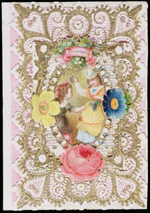Amitié, carte de Saint-Valentin, c.1870 - English School