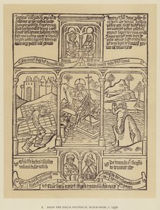 De la Biblia Pauperum, Block-Book, vers 1450 (lithographie) - English School