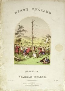 Couverture de la partition musicale pour Merry England, une quadrille par Wilhelm Keller - English School