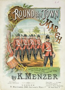 Couverture de la partition musicale pour Round the Town March, par K. Menzer - English School