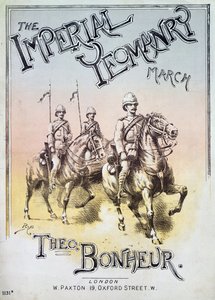 Couverture de la partition musicale pour The Imperial Yeomanry March par Theon Bonheur