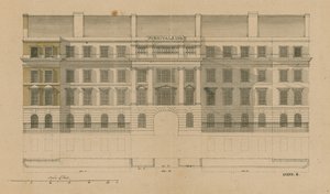 Élévation frontale de Furnivals Inn, Holborn, Londres - English School