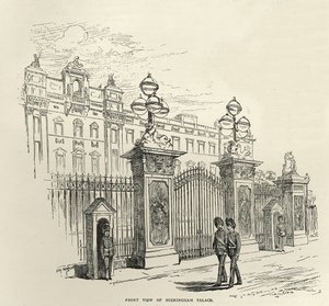 Vue de face du palais de Buckingham, tirée de 