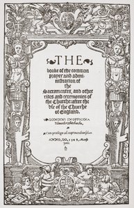 Frontispice, Le Livre de la prière commune, 1549