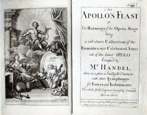 Frontispice pour Apollos Feast, vers 1734 - English School