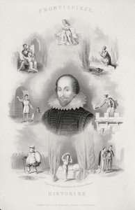 Frontispice pour les Histoires, des Œuvres Complètes de Shakespeare, révisé par J. O. Halliwell, gravé par G. Greatbach - English School
