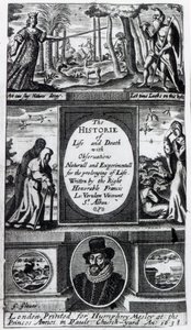 Frontispice de The History of Life and Death de Francis Bacon, publié en 1638 - English School