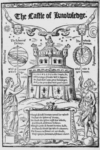 Frontispice du Château de la connaissance par Robert Recorde, 1556