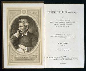 Frontispice de À travers le continent noir, par Henry M. Stanley, publié en 1878