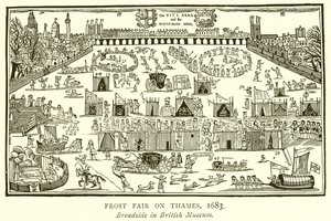 Foire sur la Tamise gelée, 1683 - English School