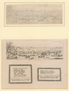 Foire sur la Tamise, Souvenir imprimé pour le roi Charles II et sa famille, 1684 - English School