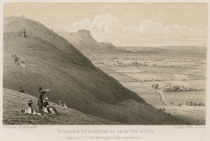Fulking, Edburton, etc. depuis le Dyke (gravure) - English School