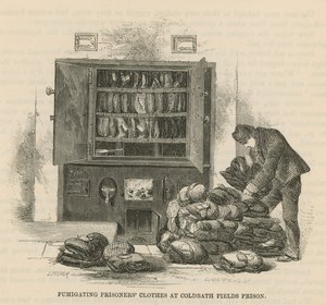 Désinfection des vêtements des prisonniers à la prison de Coldbath Fields