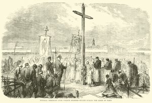 Cérémonie funéraire pour les soldats français tués pendant le siège de Paris, octobre 1870