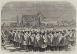 Funérailles du cardinal Wiseman au cimetière de Kensal-Green - English School