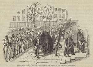 Funérailles du général Morgan Lewis, un des acteurs de la Révolution américaine - English School