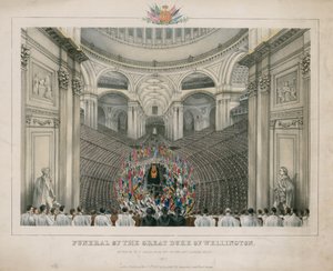 Funérailles du Grand Duc de Wellington (gravure en couleur) - English School