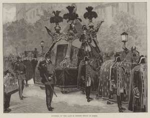 Funérailles de feu M. Ernest Renan à Paris (gravure)
