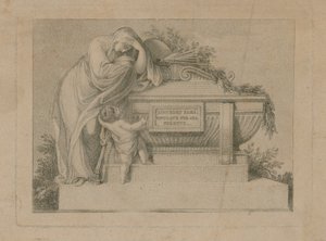 Billet funéraire pour Sir Joshua Reynolds, 3 mars 1792 - English School