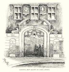 Porte, New Square à Carey Street - English School
