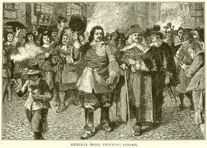 Le Général Monk entrant à Londres - English School