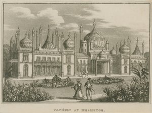Vue générale du Royal Pavilion à Brighton - English School