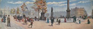 Vue générale du coin sud-est de Trafalgar Square - English School