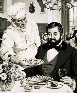 George Crum, inventeur de la chips, présente sa création