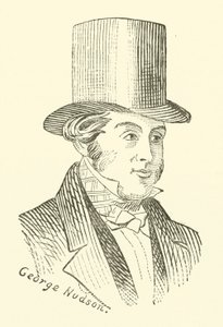 George Hudson, le roi des chemins de fer (gravure) - English School