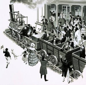 La Locomotion de George Stephenson est arrivée à Darlington