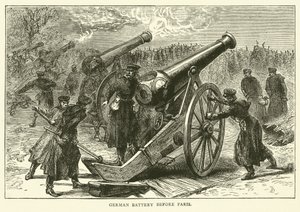 Batterie allemande devant Paris, janvier 1871 - English School