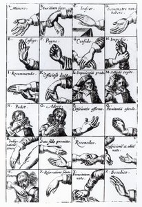 Gestes pour mimer de John Bulwer