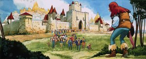 Géant recevant hommage - English School