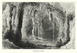 Gibraltar : Grotte de Martin (gravure) - English School