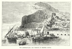Gibraltar : Le débarcadère et les restes du château maure - English School