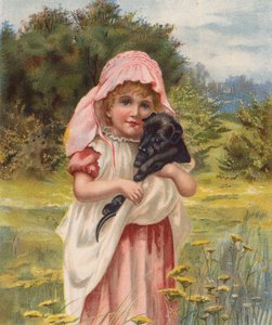 Fille avec un chiot - English School