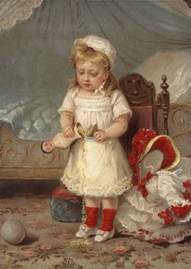 Fille avec une poupée cassée