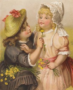 Filles avec des boutons d