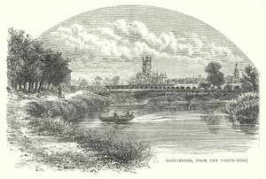 Gloucester, depuis le nord-ouest (gravure) - English School