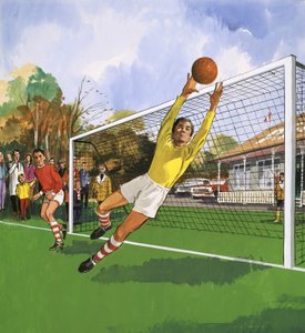 Gardien de But dans le Match de Football