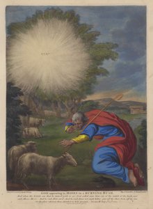 Dieu apparaissant à Moïse dans un buisson ardent - English School