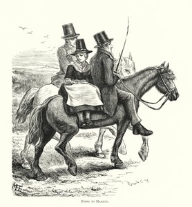 Aller au marché (gravure) - English School