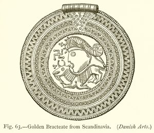 Bractéate doré de Scandinavie - English School